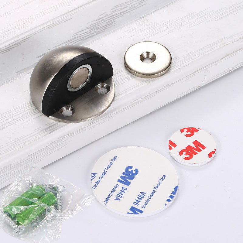 Stainless Steel Magnetic Door Stopper silver by HitMyNeed
