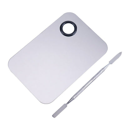 Stainless Steel Makeup Mixing Palette with Spatula by HitMyNeed