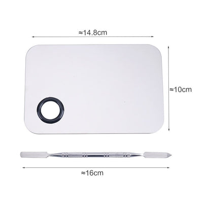 Stainless Steel Makeup Mixing Palette with Spatula by HitMyNeed