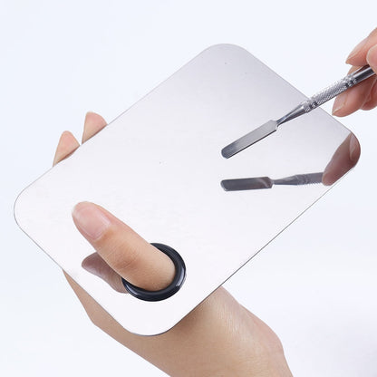 Stainless Steel Makeup Mixing Palette with Spatula by HitMyNeed