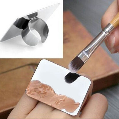 Stainless Steel Makeup & Nail Art Ring Palette by HitMyNeed