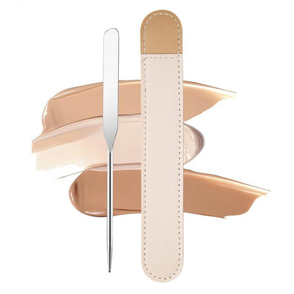 Stainless Steel Makeup Spatula with Leather Case Long with Leather Case by HitMyNeed