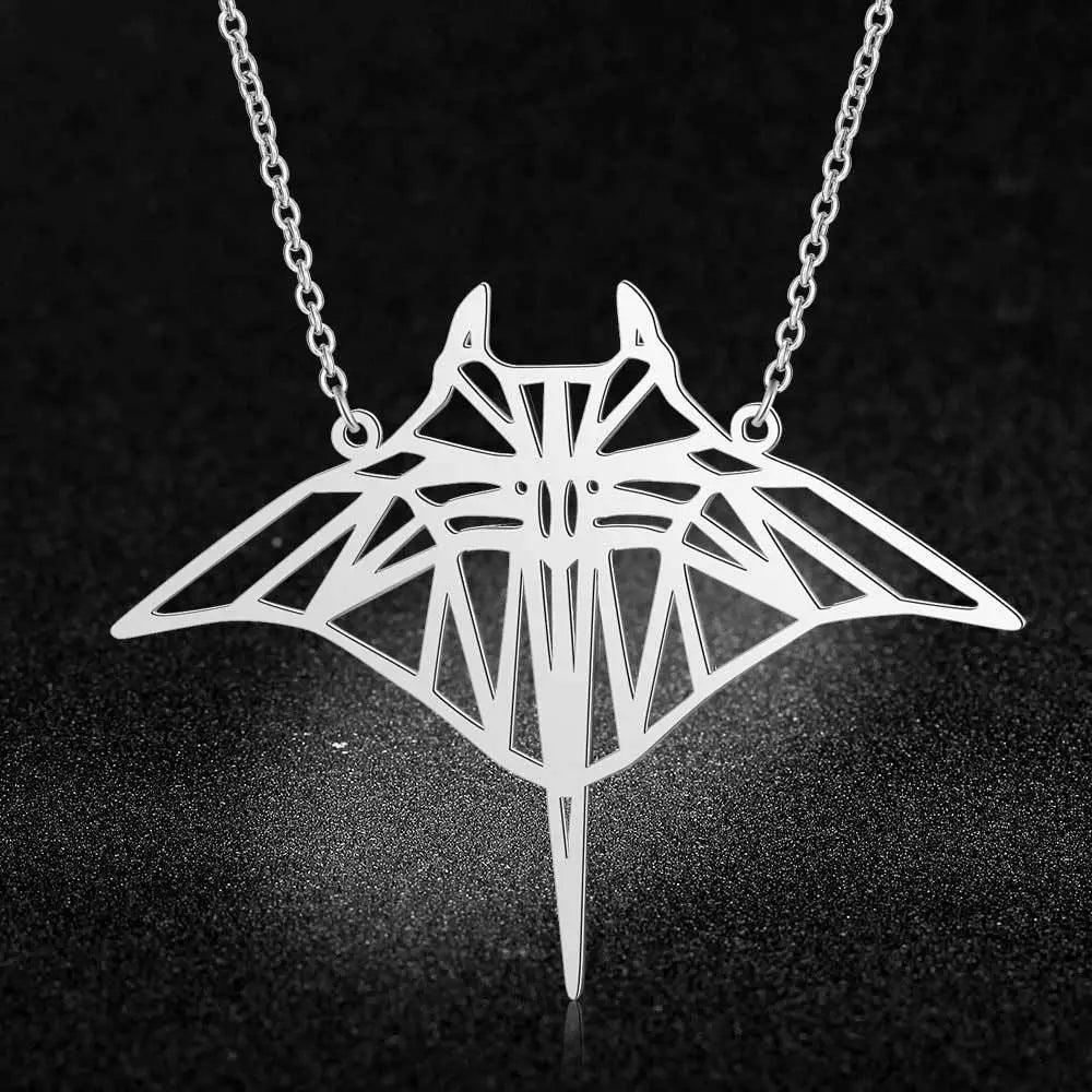 Stainless Steel Manta Ray Necklace for Women by HitMyNeed