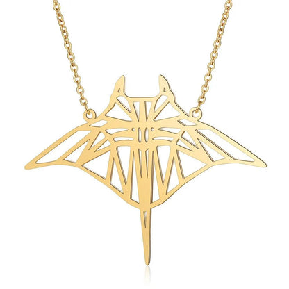 Stainless Steel Manta Ray Necklace for Women gold by HitMyNeed