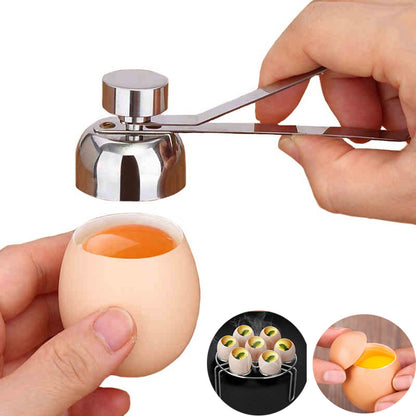 Stainless Steel Manual Egg Topper Tool by HitMyNeed