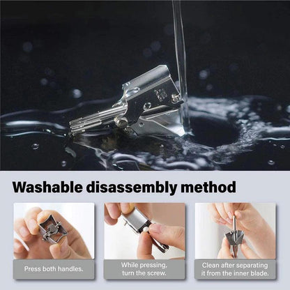 Stainless Steel Manual Nose & Ear Hair Trimmer by HitMyNeed