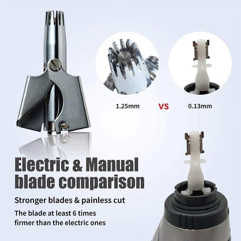 Stainless Steel Manual Nose & Ear Hair Trimmer by HitMyNeed