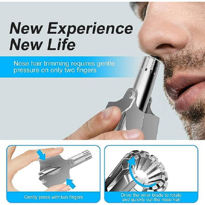 Stainless Steel Manual Nose Hair Trimmer for Men by HitMyNeed