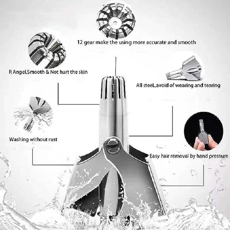 Stainless Steel Manual Nose Hair Trimmer for Men by HitMyNeed