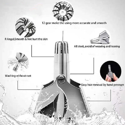 Stainless Steel Manual Nose Hair Trimmer for Men by HitMyNeed