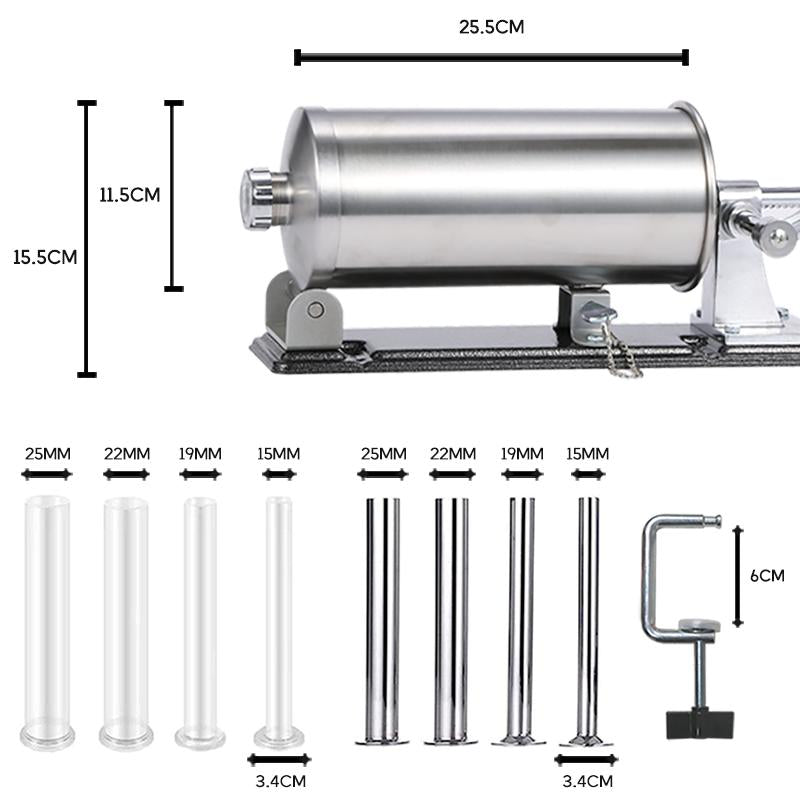 Stainless Steel Manual Sausage Filler Set 3kg by HitMyNeed