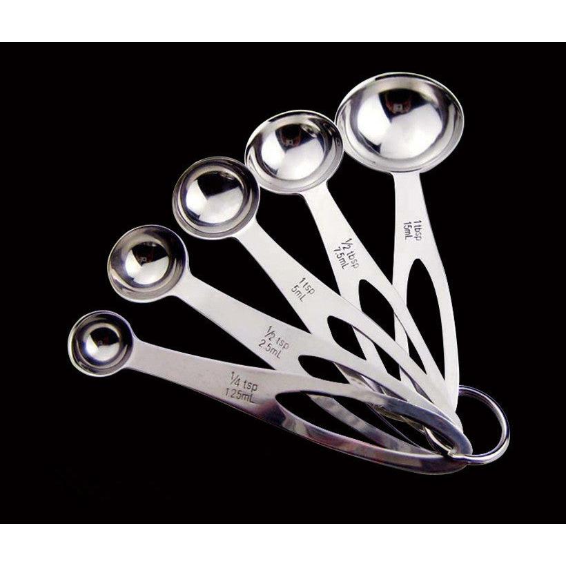 Stainless Steel Measuring Spoons Set (5 Pieces) by HitMyNeed