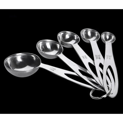 Stainless Steel Measuring Spoons Set (5 Pieces) by HitMyNeed