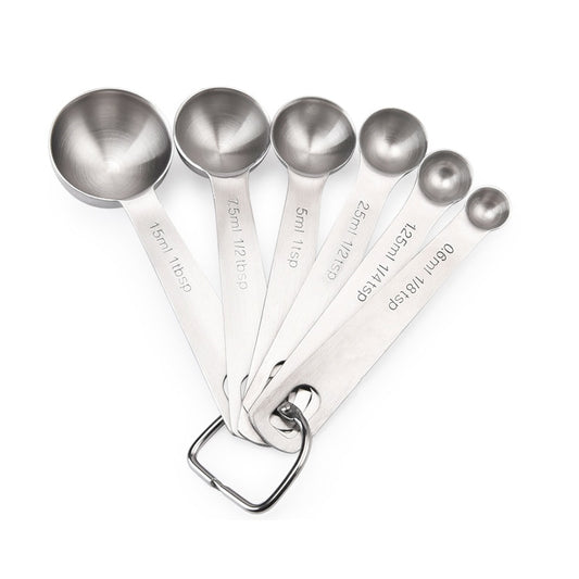 Stainless Steel Measuring Spoons Set, 6 Piece by HitMyNeed