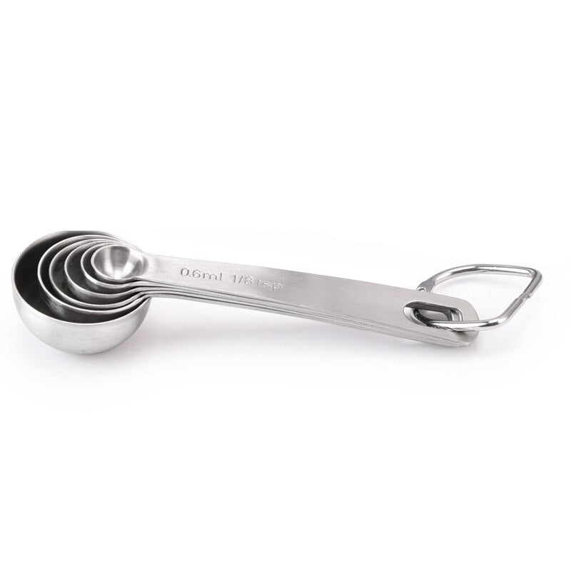 Stainless Steel Measuring Spoons Set, 6 Piece by HitMyNeed