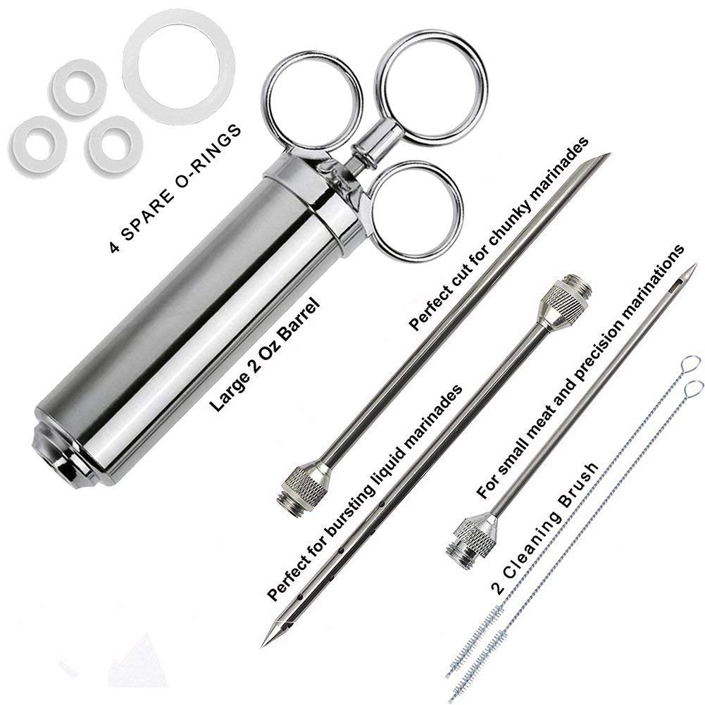 Stainless Steel Meat Marinade Injector Set 10pcs by HitMyNeed