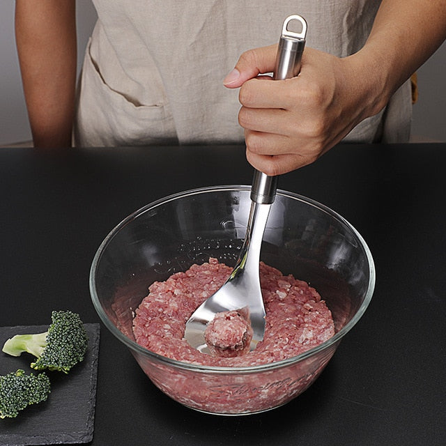 Stainless Steel Meatball Maker Spoon Tool by HitMyNeed