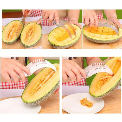 Stainless Steel Melon Cutter and Serving Tongs by HitMyNeed