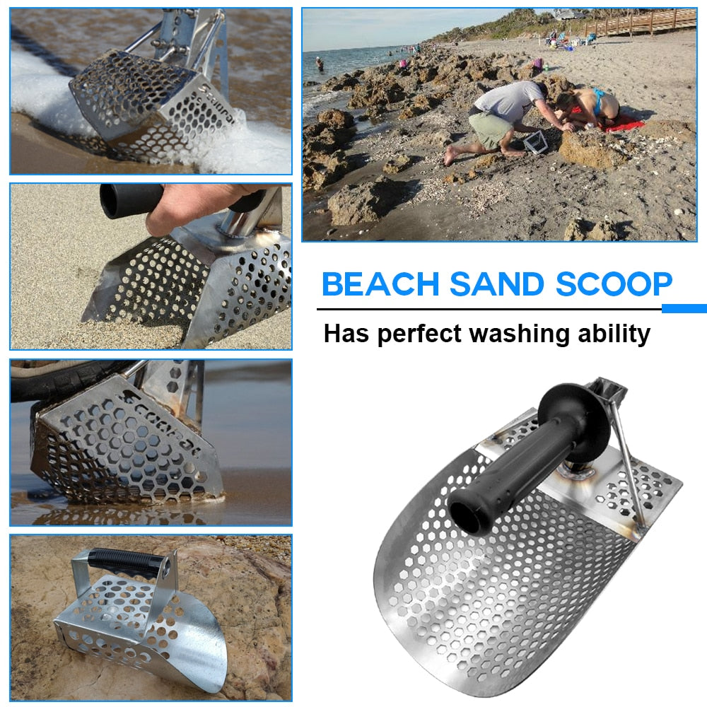 Stainless Steel Metal Detecting Sand Scoop by HitMyNeed