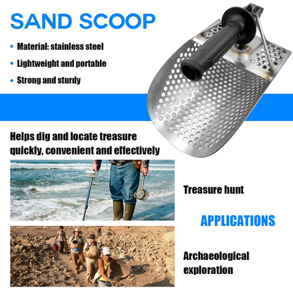 Stainless Steel Metal Detecting Sand Scoop by HitMyNeed