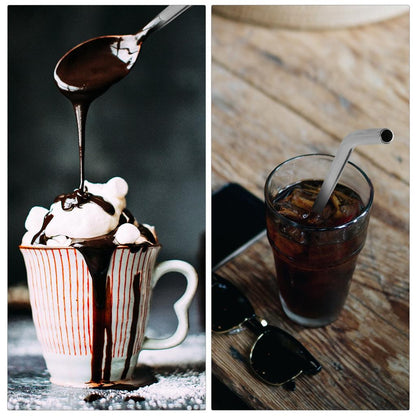Stainless Steel Metal Spoon Straws Set (6pcs) by HitMyNeed