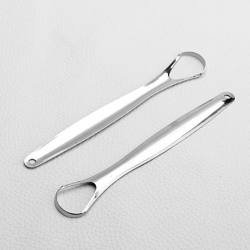 Stainless Steel Metal Tongue Scraper by HitMyNeed