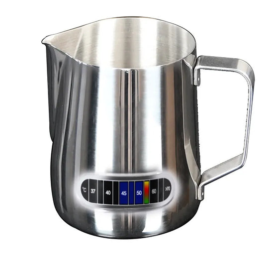 Stainless Steel Milk Frothing Pitcher with Temp Display 350ml by HitMyNeed