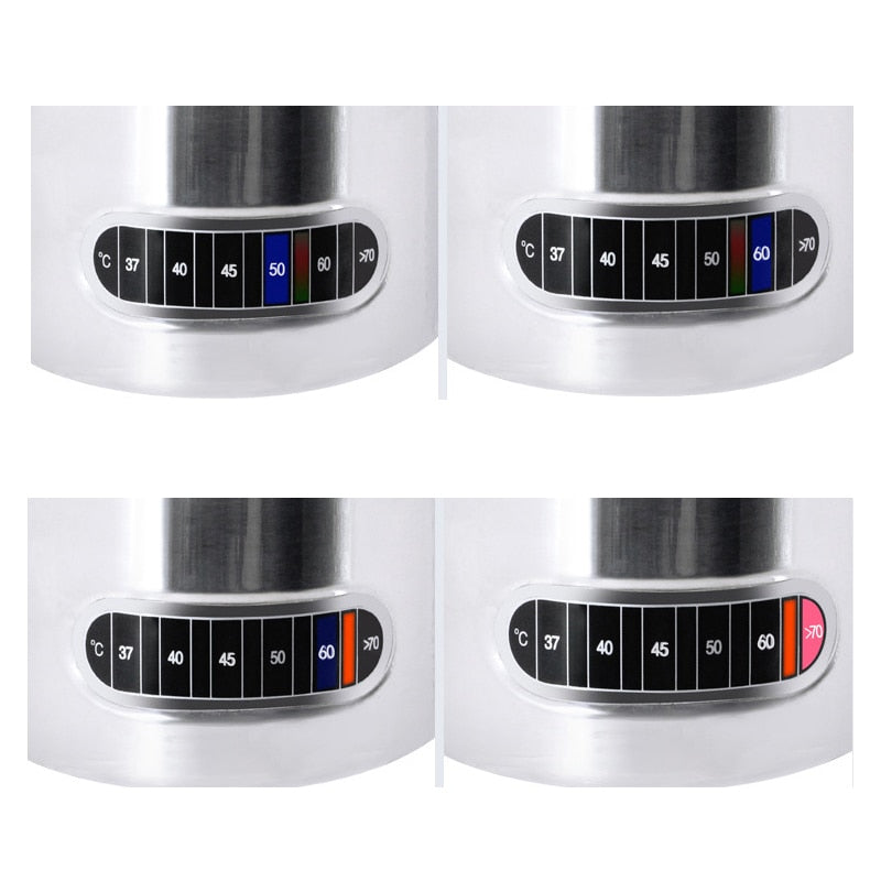 Stainless Steel Milk Pitcher with Built-In Thermometer by HitMyNeed