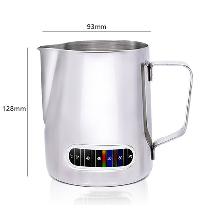 Stainless Steel Milk Pitcher with Built-In Thermometer by HitMyNeed