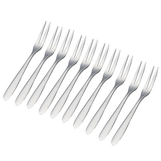 Stainless Steel Mini Appetizer Forks Set (10 Pcs) by HitMyNeed