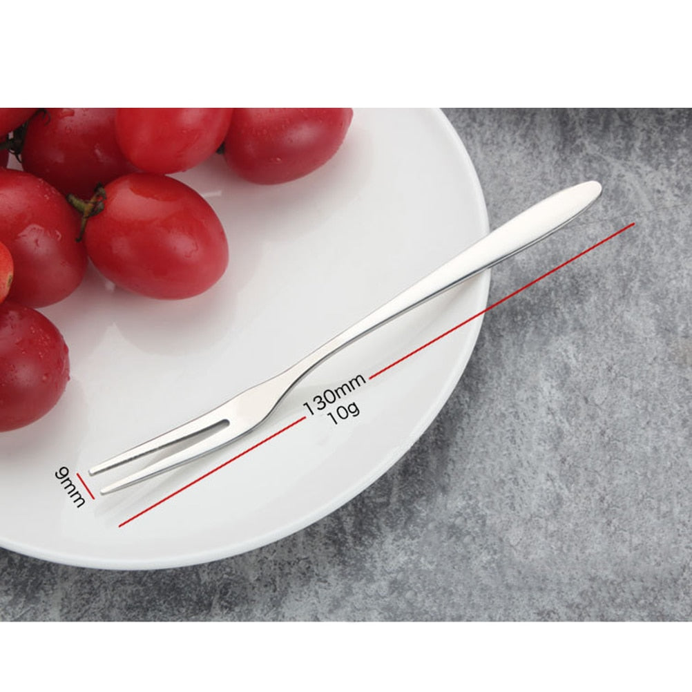Stainless Steel Mini Appetizer Forks Set (10 Pcs) by HitMyNeed