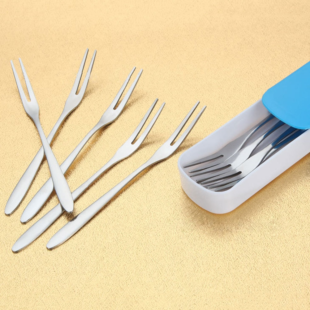 Stainless Steel Mini Appetizer Forks Set (10 Pcs) by HitMyNeed