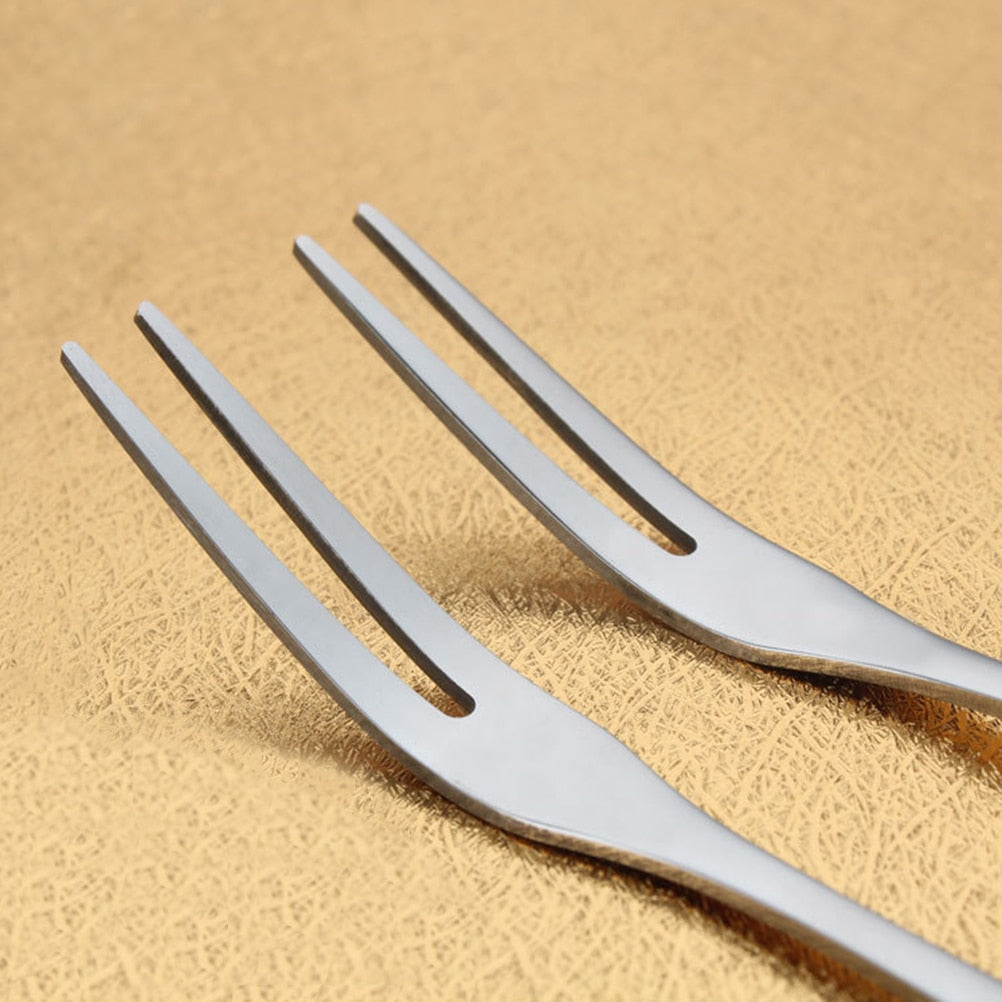 Stainless Steel Mini Appetizer Forks Set (10 Pcs) by HitMyNeed