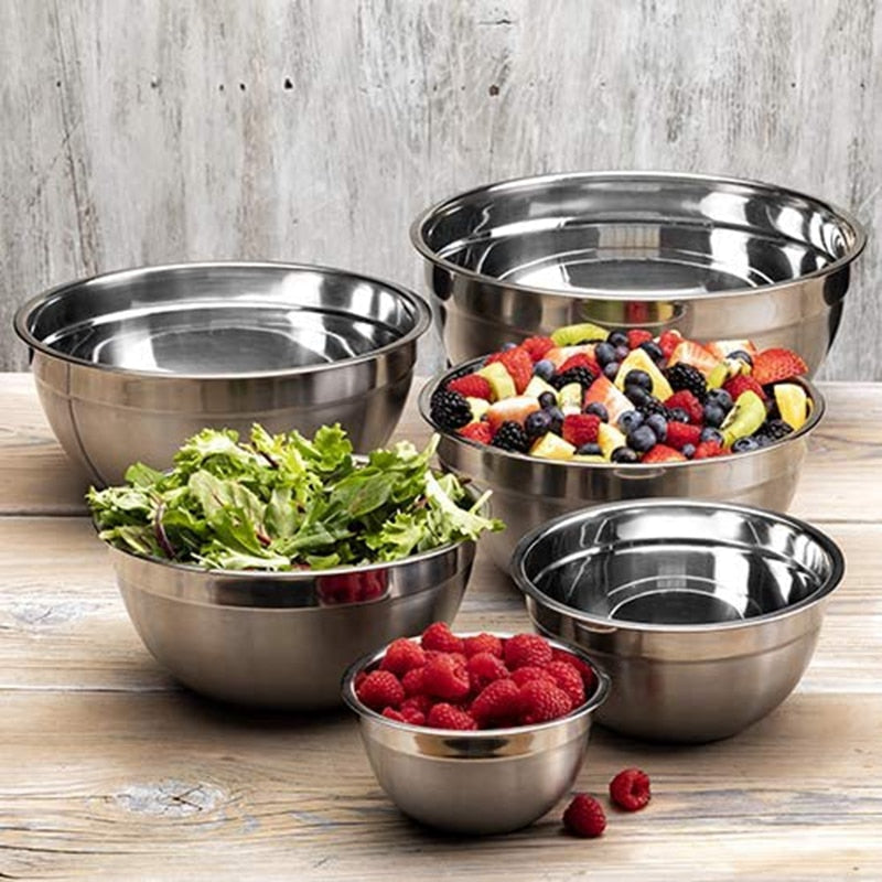 Stainless Steel Mixing Bowl Set, 6 Sizes by HitMyNeed