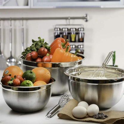 Stainless Steel Mixing Bowl Set, 6 Sizes by HitMyNeed