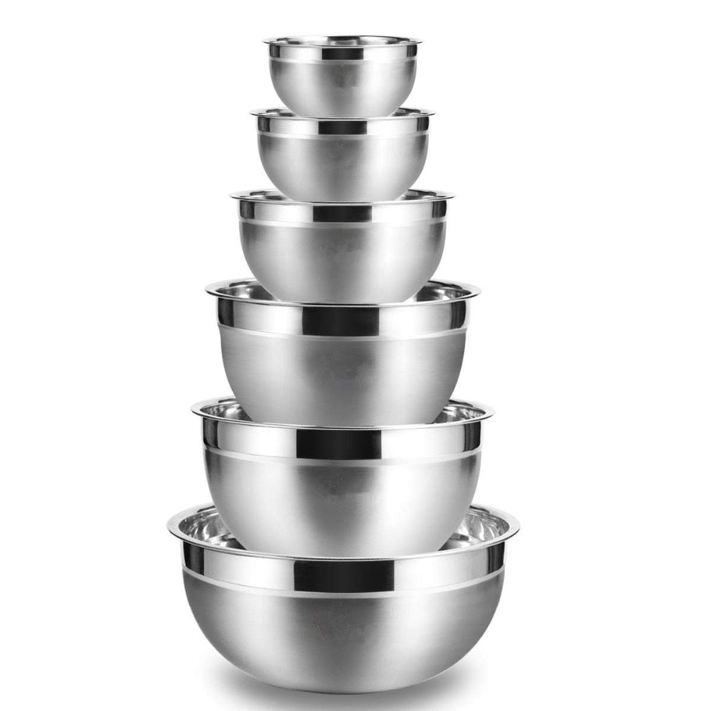 Stainless Steel Mixing Bowls Set, 6-Piece by HitMyNeed