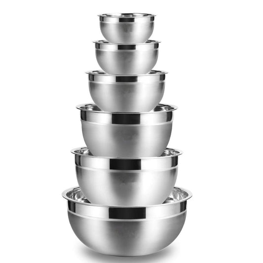 Stainless Steel Mixing Bowls Set, 6-Piece by HitMyNeed