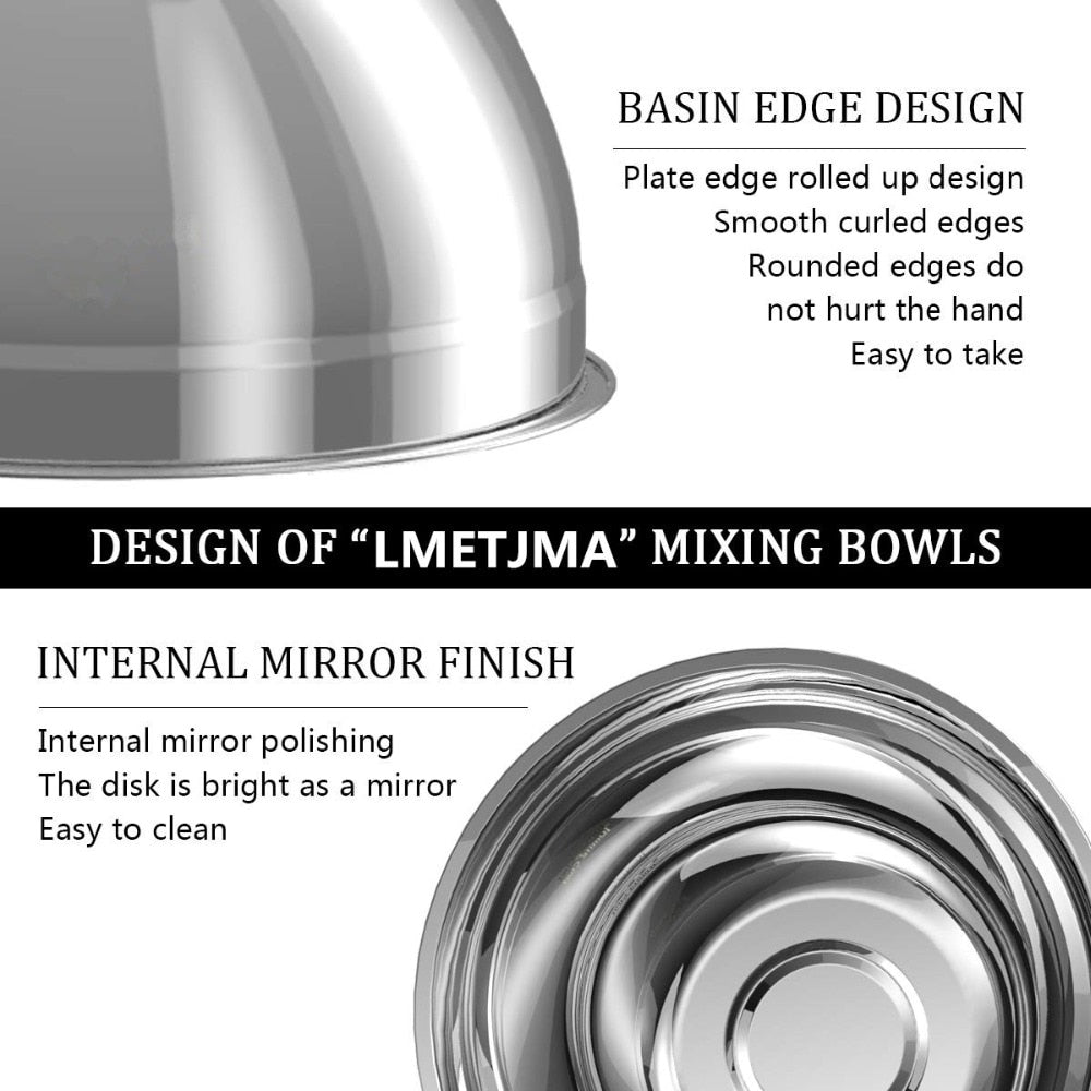 Stainless Steel Mixing Bowls Set, 6-Piece by HitMyNeed