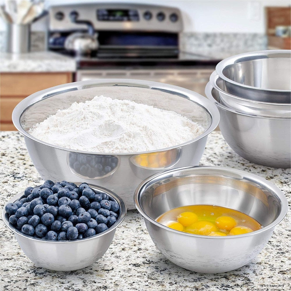 Stainless Steel Mixing Bowls Set, 6-Piece by HitMyNeed