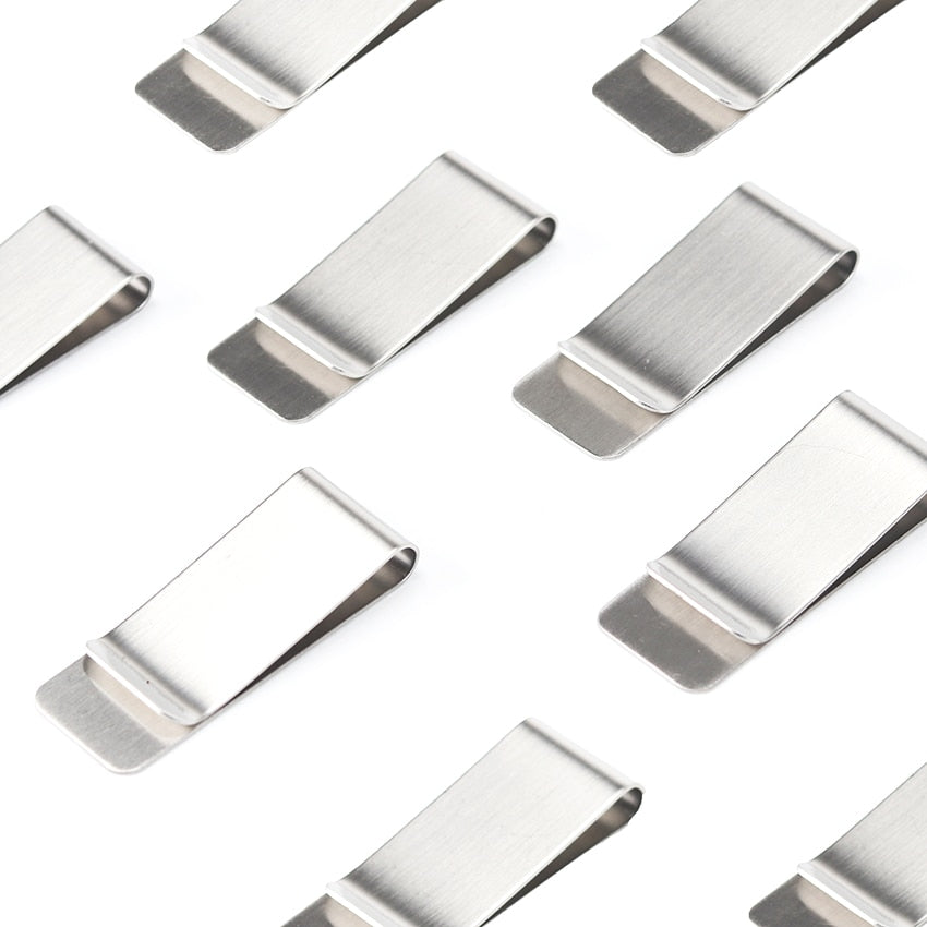 Stainless Steel Money Clip for Cash and Cards by HitMyNeed