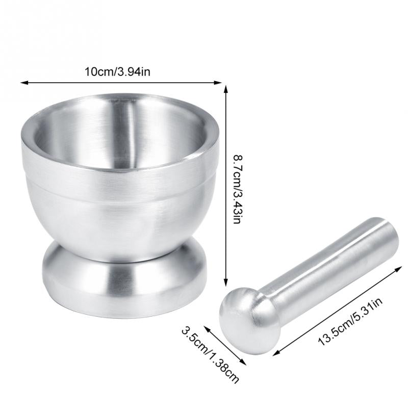 Stainless Steel Mortar and Pestle Set by HitMyNeed