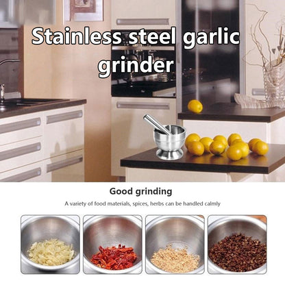 Stainless Steel Mortar and Pestle Set by HitMyNeed