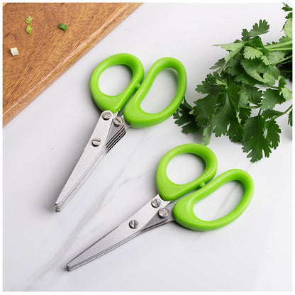 Stainless Steel Multi-Layer Herb & Scallion Scissors by HitMyNeed