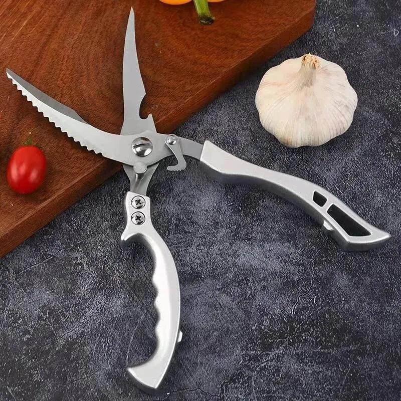 Stainless Steel Multifunction Kitchen Food Scissors by HitMyNeed
