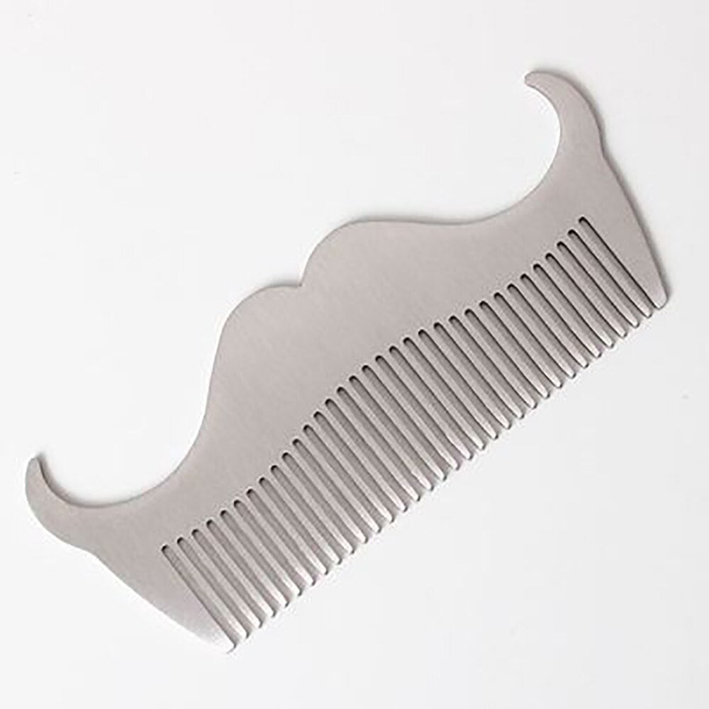 Stainless Steel Mustache & Beard Grooming Comb by HitMyNeed
