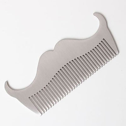 Stainless Steel Mustache & Beard Grooming Comb by HitMyNeed