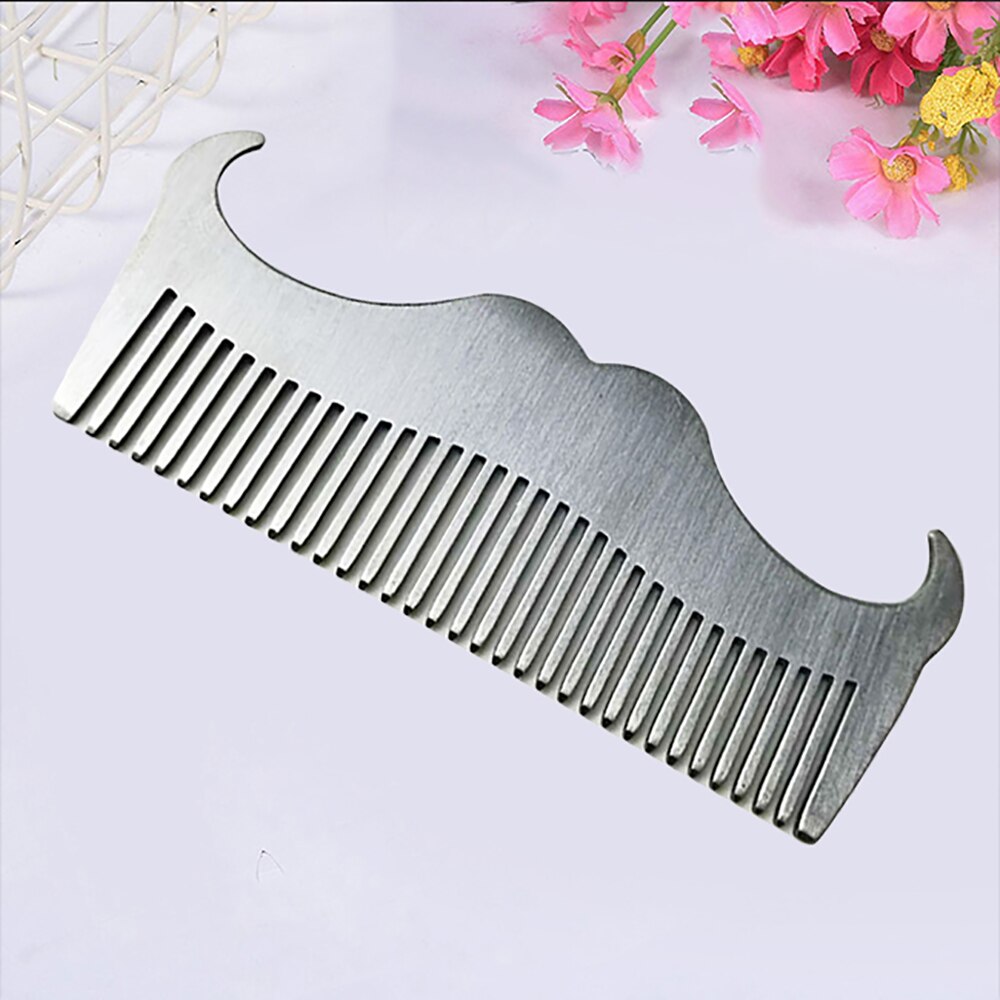 Stainless Steel Mustache & Beard Grooming Comb by HitMyNeed