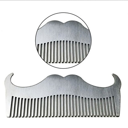 Stainless Steel Mustache & Beard Grooming Comb by HitMyNeed