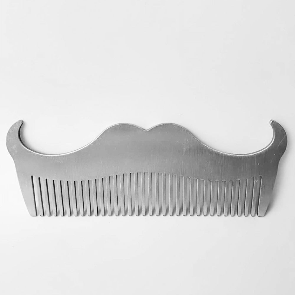 Stainless Steel Mustache & Beard Grooming Comb by HitMyNeed