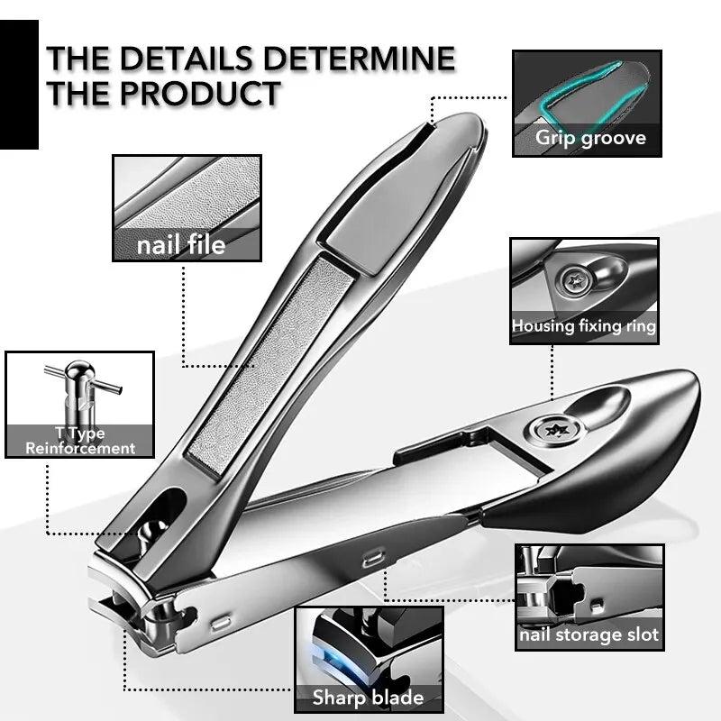 Stainless Steel Nail Clippers for Fingernails & Toenails by HitMyNeed